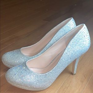 Women’s White Sparkly Heels